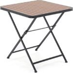 Metal Folding Three-Piece Bistro Dining Table and Chair